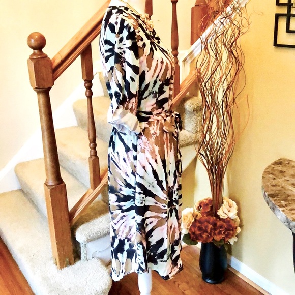 SHEIN Belted Tie Dye Shirt Dress - Picture 7 of 10